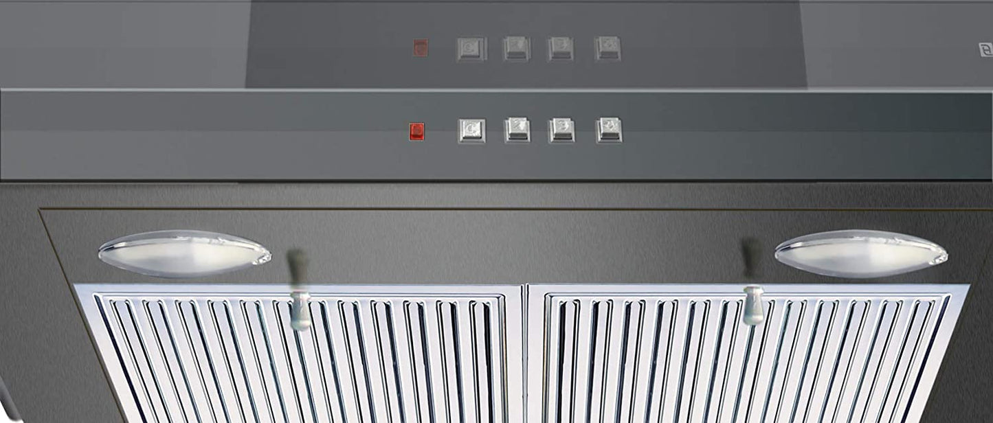 HOOD MARBLE PB BK 60, Baffle Filter