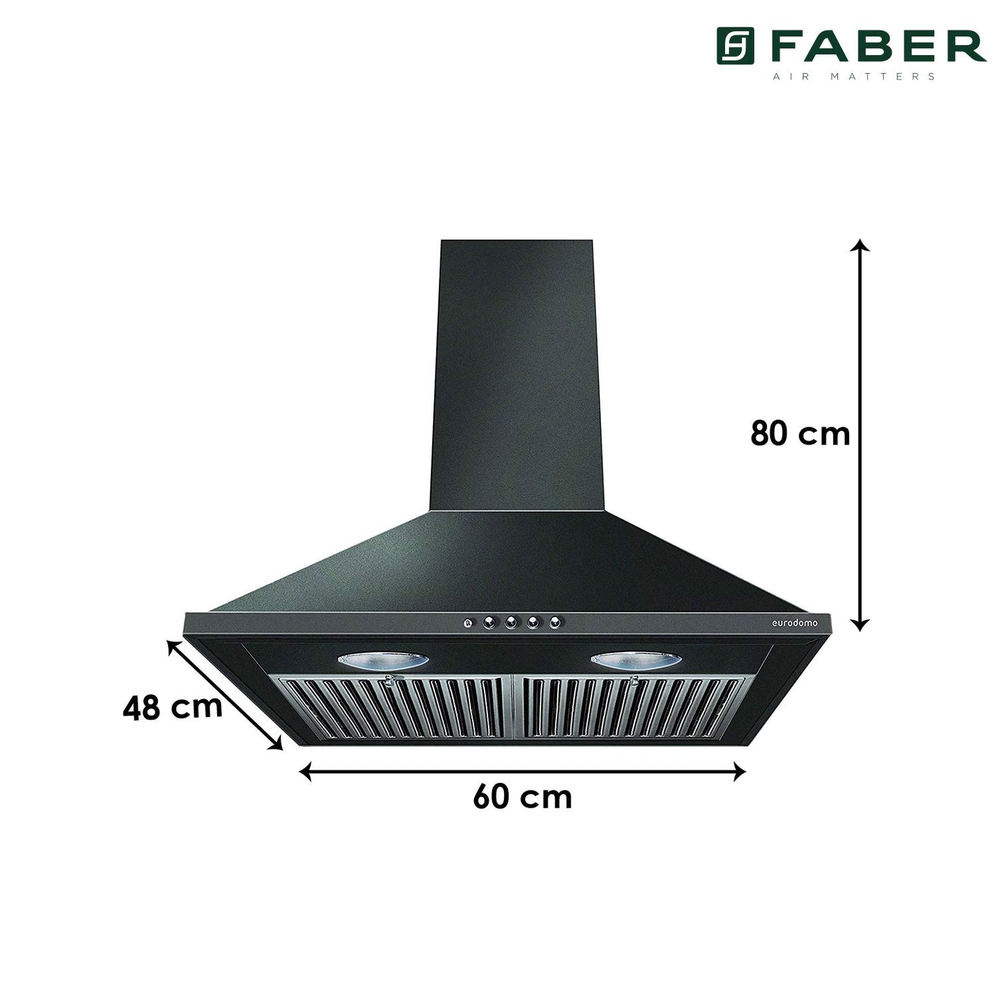 HOOD CARBON PB BK 60 (EURODOMO), Baffle Filter